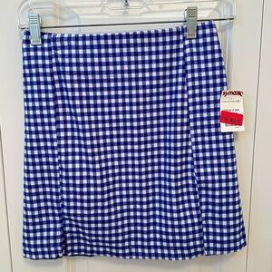 Love on a Hanger Blue and White Gingham Mini Skirt
